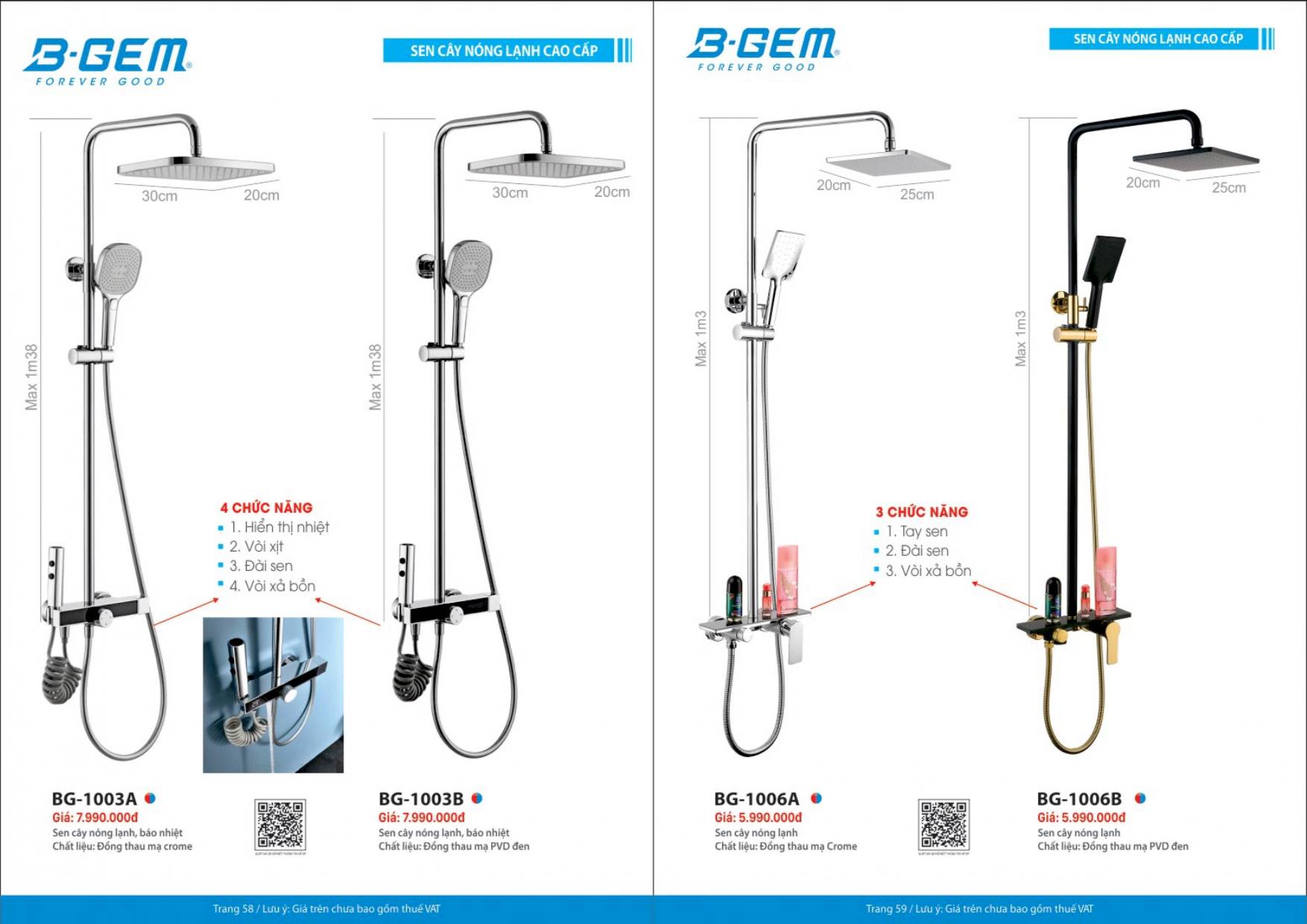 Thiết bị vệ sinh BGEM Catalogue và Bảng giá mới nhất  2024 /Page 30
